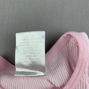 Girls Target, pink ribbed cotton singlet top, GUC, size 0000,  