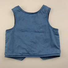 Load image into Gallery viewer, Boys Target, lightweight denim waistcoat, GUC, size 1,  