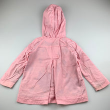 Load image into Gallery viewer, Girls Lily &amp; Dan, floral lined pink cotton lightweight jacket, marks on cuffs, FUC, size 5,  