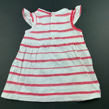 Load image into Gallery viewer, Girls Sprout, cotton casual dress, butterflies, GUC, size 000, L: 32cm