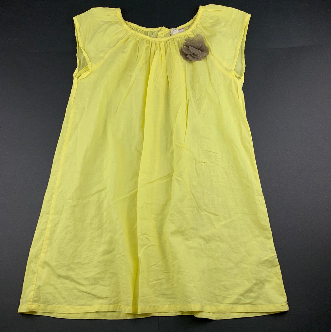 Girls Cotton On, yellow lightweight cotton casual dress, EUC, size 7, L: 66cm