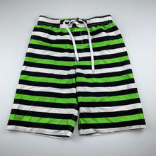 Load image into Gallery viewer, Boys L&amp;D, striped lightweight board shorts, elasticated, GUC, size 12,  