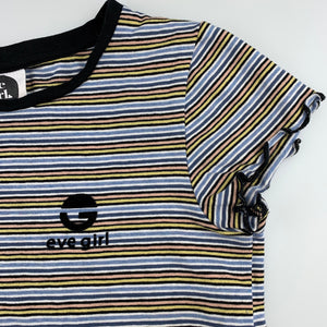 Girls Eve Girl, stretchy striped t-shirt / top, GUC, size 8,  