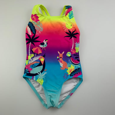 Girls Target, bright colourful swim one-piece, FUC, size 1,  