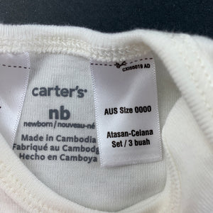 Girls Carters, soft cotton bodysuit / romper, EUC, size 0000,  