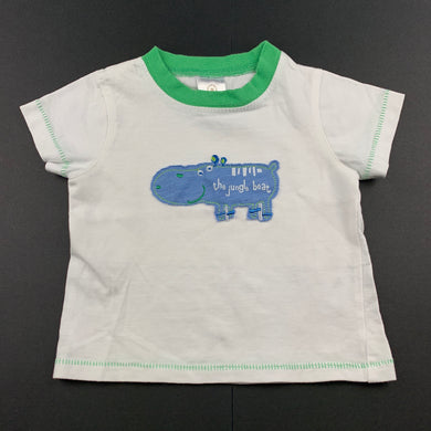 Boys Target, cotton t-shirt / top, hippo, GUC, size 00,  