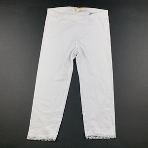Girls H&M, organic cotton blend cropped leggings, Inside leg: 35cm, EUC, size 9,  