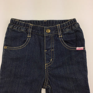 Girls Osh Kosh, dark denim jeans, elasticated, GUC, size 1