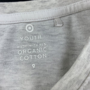 Girls Target, organic cotton blend long sleeve top, GUC, size 9,  