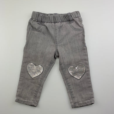 Girls Dymples, lightweight stretch denim pants, elasticated, GUC, size 00,  