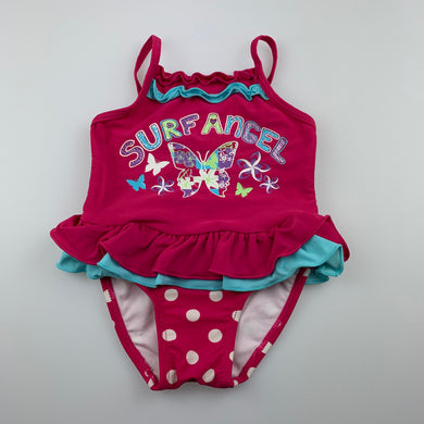 Girls Pacific Cliff, swim one-piece, butterfly, GUC, size 0,  