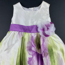 Load image into Gallery viewer, Girls Target, lined floral party dress, GUC, size 1, L: 46cm