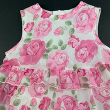Load image into Gallery viewer, Girls Original Marines, cotton lined lightweight floral dress, GUC, size 00, L: 37cm