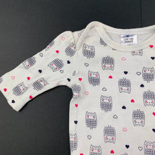 Load image into Gallery viewer, Girls Target, cotton bodysuit / romper, owls, GUC, size 0000,  