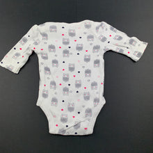 Load image into Gallery viewer, Girls Target, cotton bodysuit / romper, owls, GUC, size 0000,  