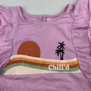 Girls Mango, lilac cotton t-shirt / top, EUC, size 3,  