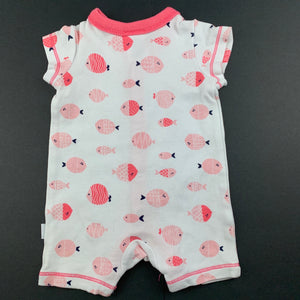 Girls Target, cotton romper, fish, GUC, size 0000,  