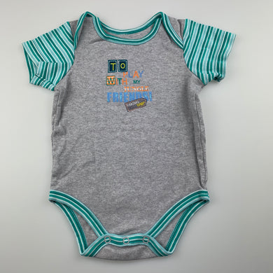 Boys Woolies Babes, soft cotton bodysuit / romper, GUC, size 00,  