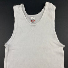 Load image into Gallery viewer, Boys Bonds, white cotton chesty singlet top, marks on back, FUC, size 8,  