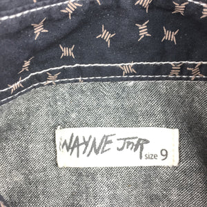 Boys Wayne Jnr, trendy long sleeve cotton shirt, GUC, size 9