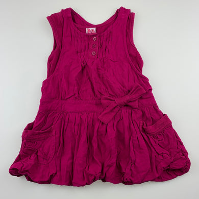 Girls H+T, cotton lined casual dress, EUC, size 2, L: 44cm