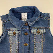 Load image into Gallery viewer, Girls lightweight, stretchy knit denim vest / jacket, EUC, size 3,  