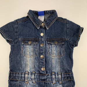 Girls Miller's Kids, dark denim shirt dress, GUC, size 4, L: 49cm