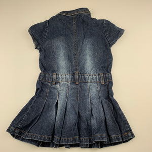Girls Miller's Kids, dark denim shirt dress, GUC, size 4, L: 49cm