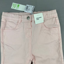 Load image into Gallery viewer, Girls Anko, pink stretch cotton pants, adjustable, Inside leg: 29.5cm, NEW, size 1,  