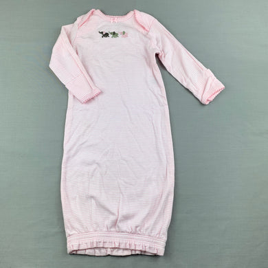 Girls Carters, pink stripe soft cotton sleepsack, EUC, size 000,  