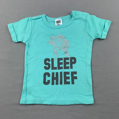 unisex Baby Berry, soft cotton pyjama t-shirt / top, sleep, EUC, size 0,  