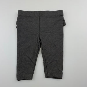 Girls Anko, grey ruffle leggings / bottoms, EUC, size 000,  