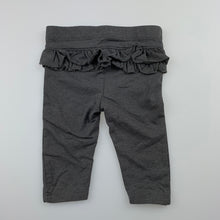 Load image into Gallery viewer, Girls Anko, grey ruffle leggings / bottoms, EUC, size 000,  