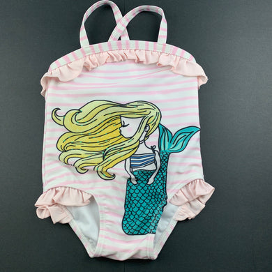 Girls Sprout, striped swim one-piece, mermaid, GUC, size 1,  