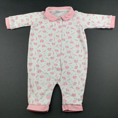 Girls Huggie Bears, soft feel romper, whales, GUC, size 00,  