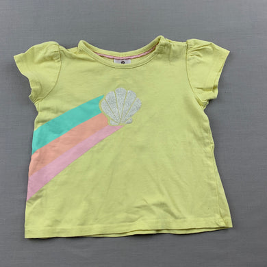 Girls Target, yellow cotton t-shirt / top, shell, GUC, size 00,  