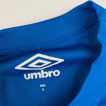 Load image into Gallery viewer, unisex Umbro, blue sports / activewear top, care labels removed, EUC, size 8,  
