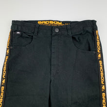 Load image into Gallery viewer, Boys Bad Boy, black stretch cotton pants, adjustable, Inside leg: 57cm, EUC, size 8,  