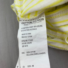 Load image into Gallery viewer, Girls Cotton On, yellow stripe cotton t-shirt / top, pineapple, GUC, size 00,  