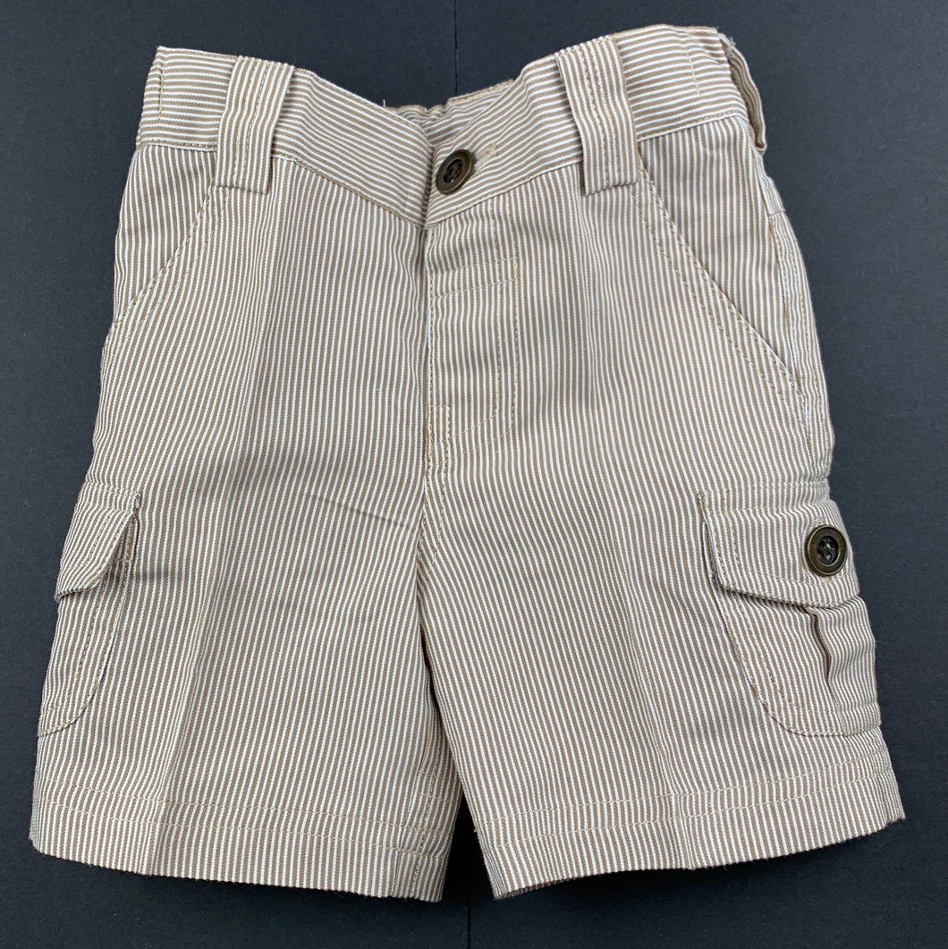 Boys Aunty Ollie, lightweight striped shorts, adjustable, EUC, size 000,  