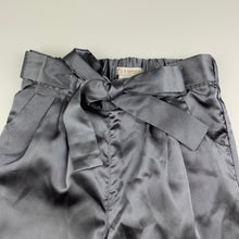 Load image into Gallery viewer, Girls Stix n Stones, grey satin pants, elasticated, Inside leg: 42.5cm, GUC, size 5,  