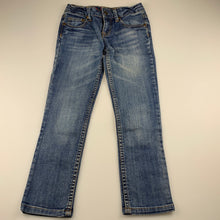Load image into Gallery viewer, Girls Pink Sugar, blue stretch denim jeans, adjustable, Inside leg 54cm, GUC, size 8,  