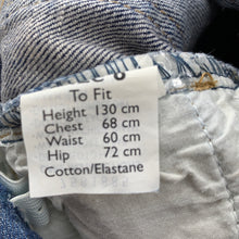 Load image into Gallery viewer, Girls Pink Sugar, blue stretch denim jeans, adjustable, Inside leg 54cm, GUC, size 8,  