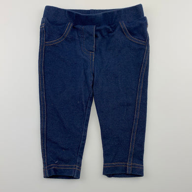 Girls Tiny Little Wonders, blue stretchy denim leggings, EUC, size 00,  