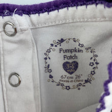 Load image into Gallery viewer, Girls Pumpkin Patch, embroidered purple &amp; white long sleeve top, FUC, size 00,  