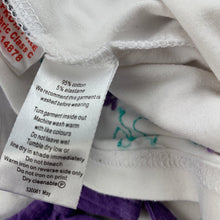 Load image into Gallery viewer, Girls Pumpkin Patch, embroidered purple &amp; white long sleeve top, FUC, size 00,  