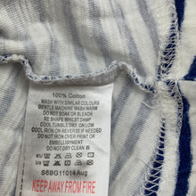 Load image into Gallery viewer, Girls Pumpkin Patch, blue &amp; white stripe cotton top, flowers, EUC, size 00,  