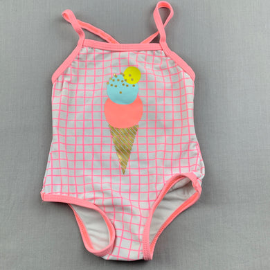 Girls Cotton On, swim one-piece, ice cream, FUC, size 000,  