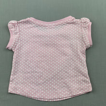 Load image into Gallery viewer, Girls Tiny Little Wonders, pink cotton t-shirt / top, EUC, size 0000,  