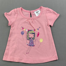 Load image into Gallery viewer, Girls Baby Berry, pink cotton t-shirt / top, EUC, size 0000,  